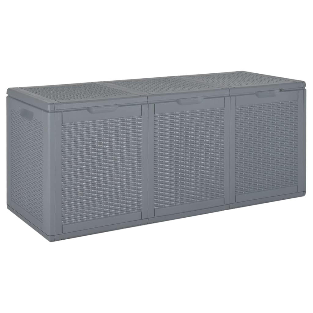 GARTENBOX Grau PP Rattan 270 L - Grau, Kunststoff (118.5/51/44.5cm) - furnicato
