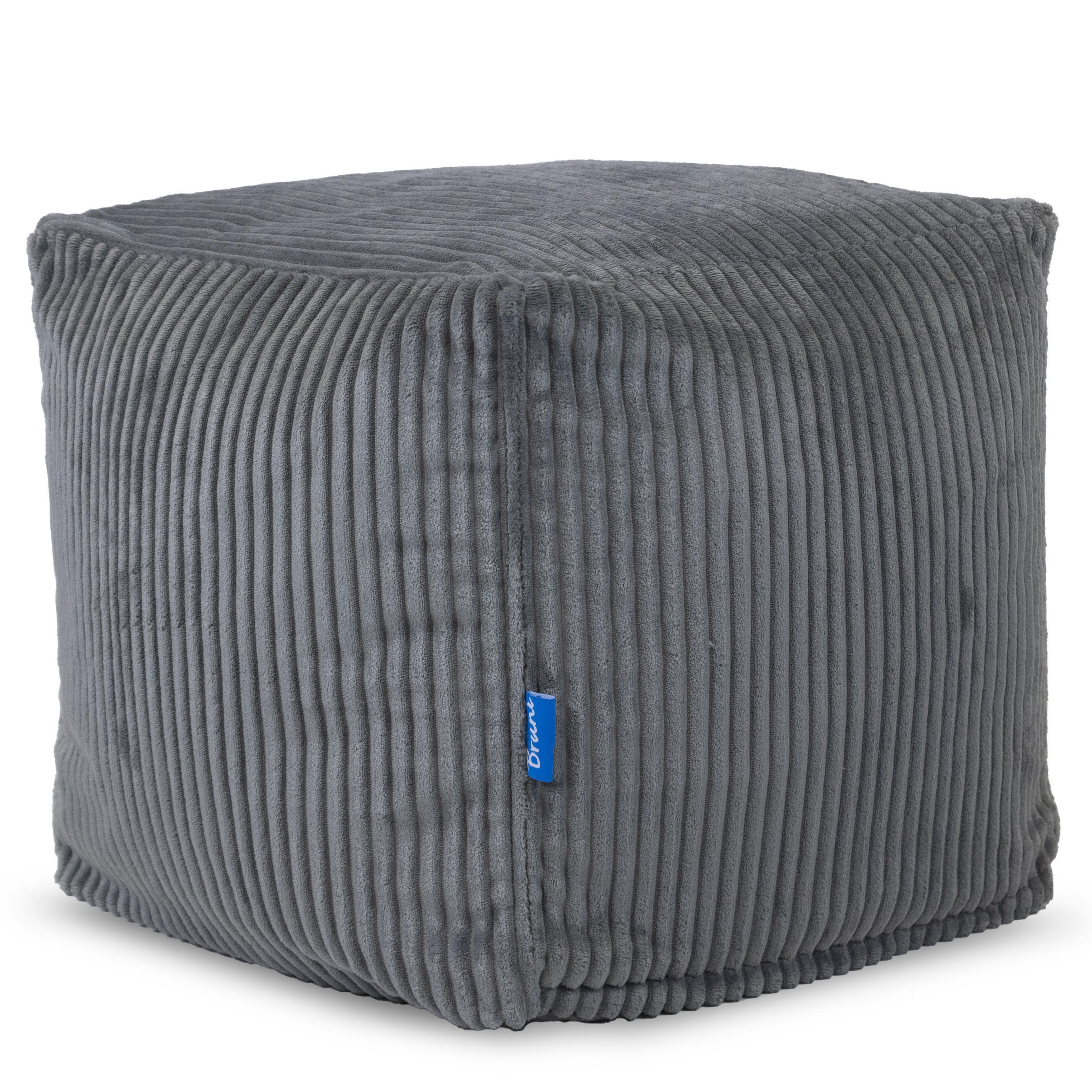 SITZWÜRFEL Cubo Cord grau - Grau, Textil (40/40/40cm) - Bruni