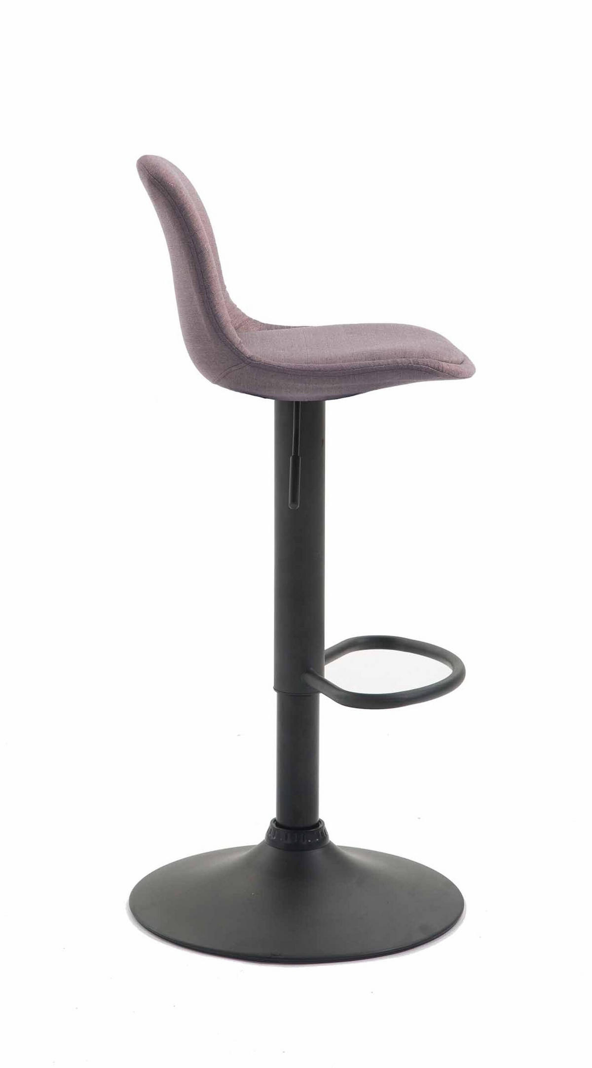 BARHOCKER Kilian, Gestell schwarz, Stoff Braun - Schwarz/Braun, Textil/Metall (39/100/43cm) - TPFLiving