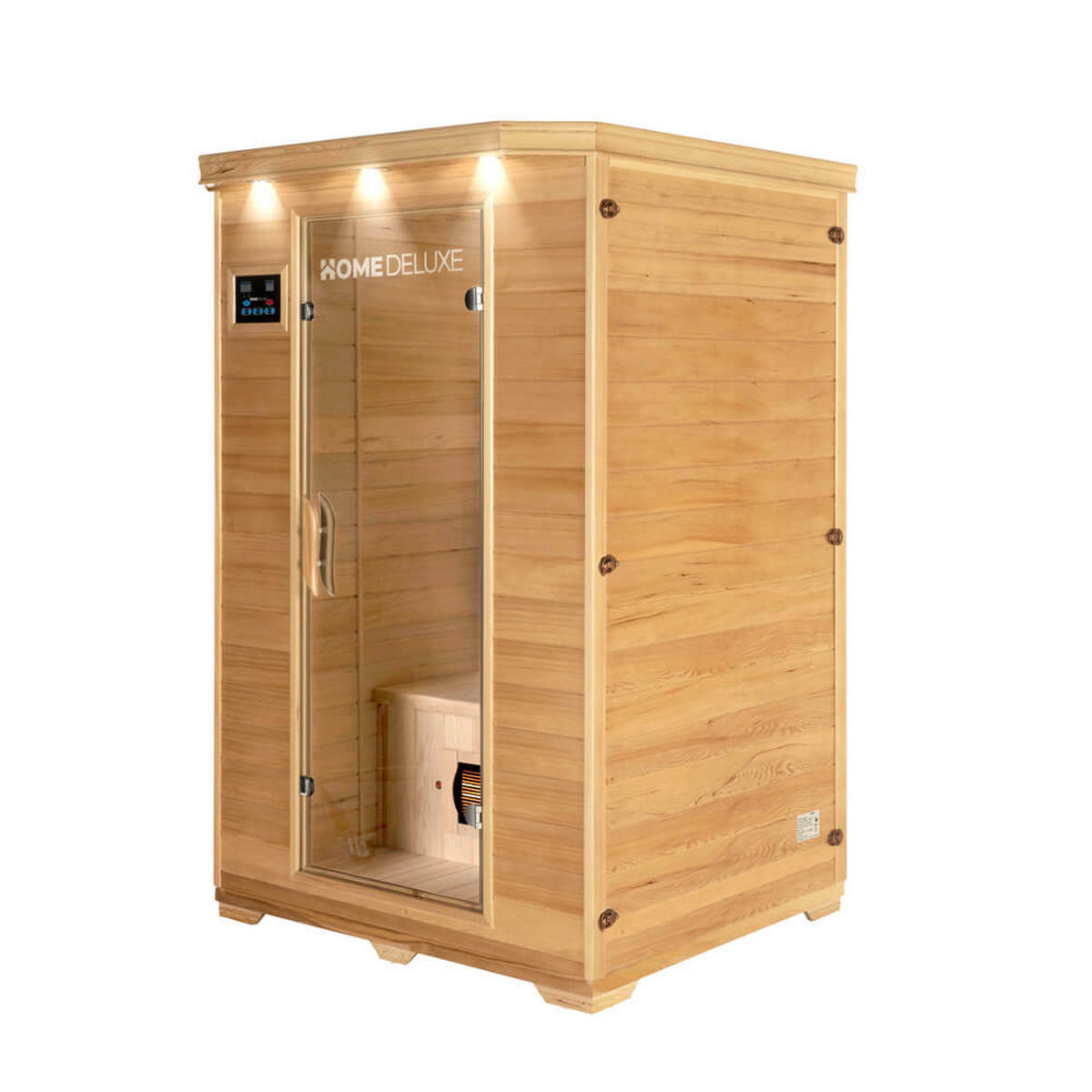INFRAROTKABINE REDSUN M - Braun, Holz (120/190/105cm) - Home Deluxe