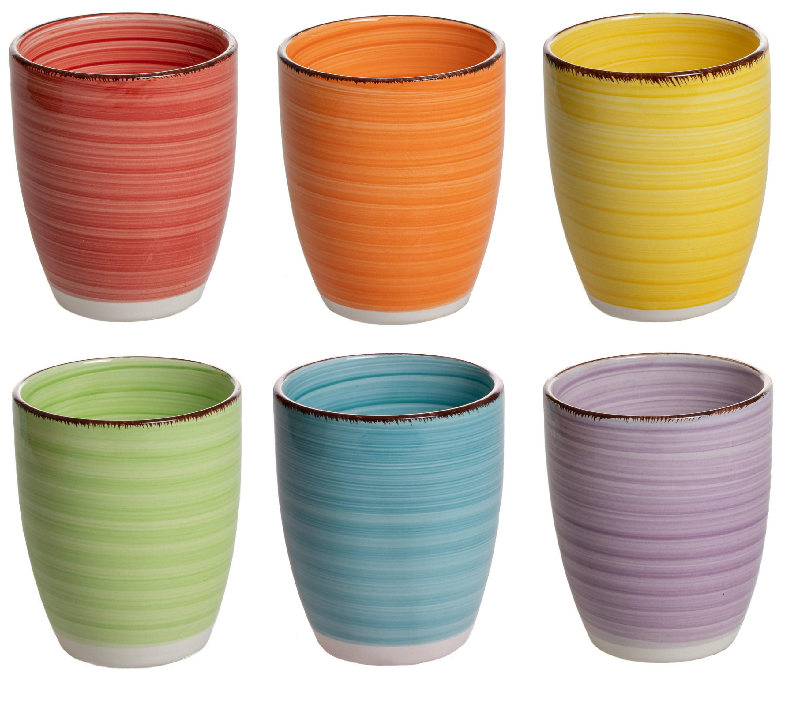 TASSE Becher Sunny Summer - 350 ml - 6 stücke - Multicolor, Keramik (0.35L) - Studio Tavola