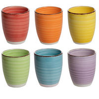TASSE Becher Sunny Summer - 350 ml - 6 stücke - Multicolor, Keramik (0.35L) - Studio Tavola