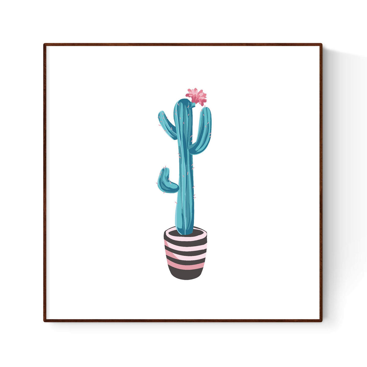 POSTER Set Mit 6 Kaktus Illustriert Blätter 30X30 Rahmenlos - Klar, Papier (29/3cm) - Nacnic