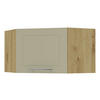 ECKHÄNGESCHRANK Kvantum W10/60/36 Vanille Matt / Eiche Artisan Matt 60 / 60 / 36cm - Creme/Eiche Artisan, Holz/Holzwerkstoff (60/36/60cm) - Feldmann-Wohnen