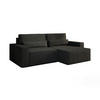 ECKSOFA - Universale Ecksofa DENVER mini - Schwarz - Poso 135 - Schwarz, Holzwerkstoff (248/162cm) - Möblo