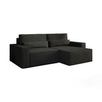 ECKSOFA - Universale Ecksofa DENVER mini - Schwarz - Poso 135 - Schwarz, Holzwerkstoff (248/162cm) - Möblo