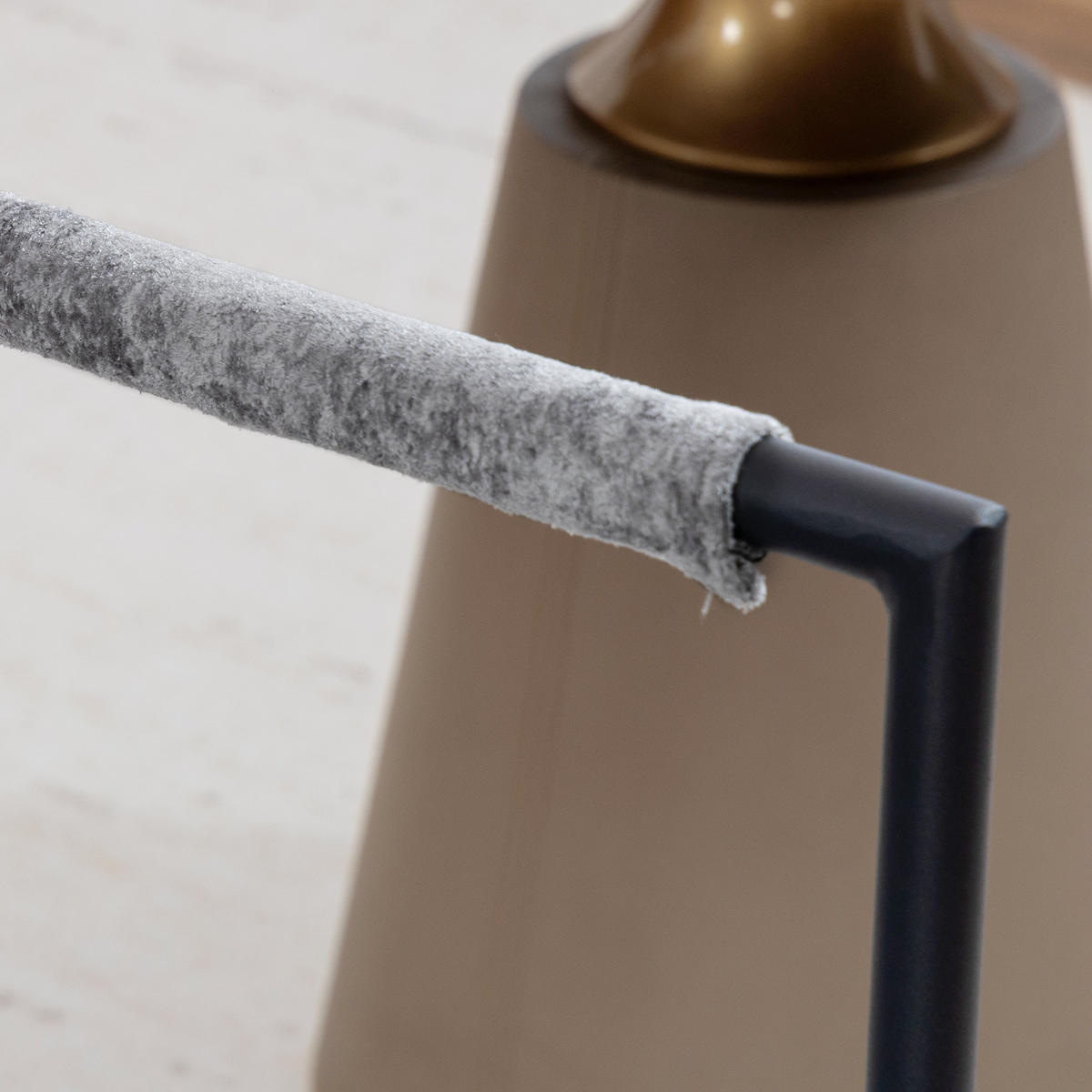 SESSEL DE-13325 breite Sitzfläche & bedruckter Velours Grau - Hellgrau, Metall (77/80/91cm) - ComfortXL