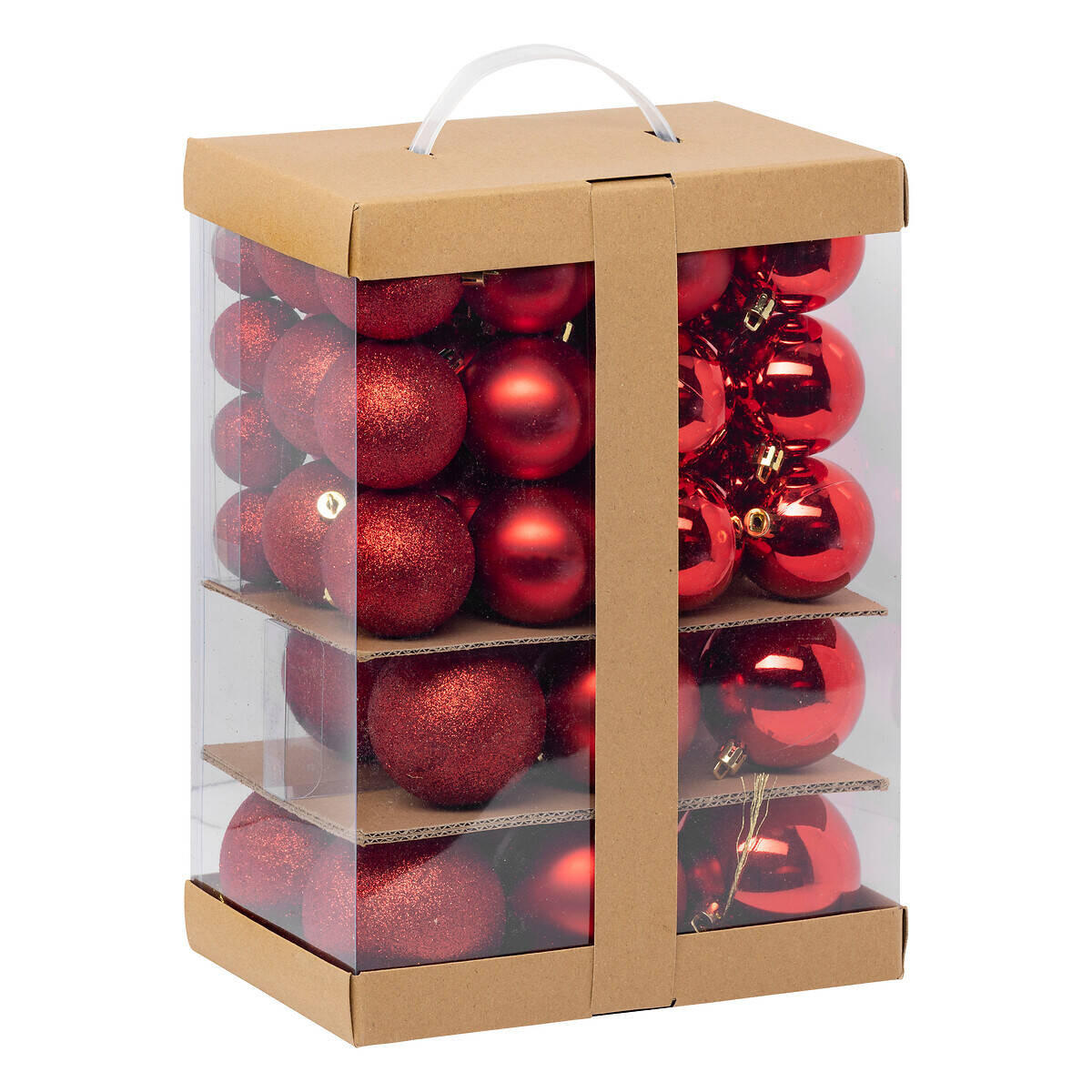 WEIHNACHTSKUGELN Rot 60er-Set - Rot, Kunststoff (8/9.2/8cm) - Atmosphera Createur d´interieur