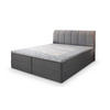 BOXBETT CEVANO 160x200 cm mit Matratze und Topper - Grau - Grau, Holz (160/200cm) - MASSENO
