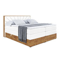 BOXSPRINGBETT mit Matratze H3|H4 und Lattenrost - LOLLI6 KING-160x200 - Weiß - Weiß, Holzwerkstoff (160/200cm) - ALTDECOR