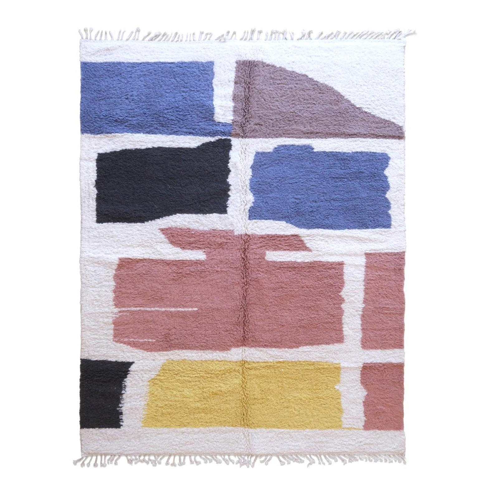 BERBERTEPPICH grafisch Wolle 246x 348 cm - Multicolor, Naturmaterialien (246/348cm) - AFK Living