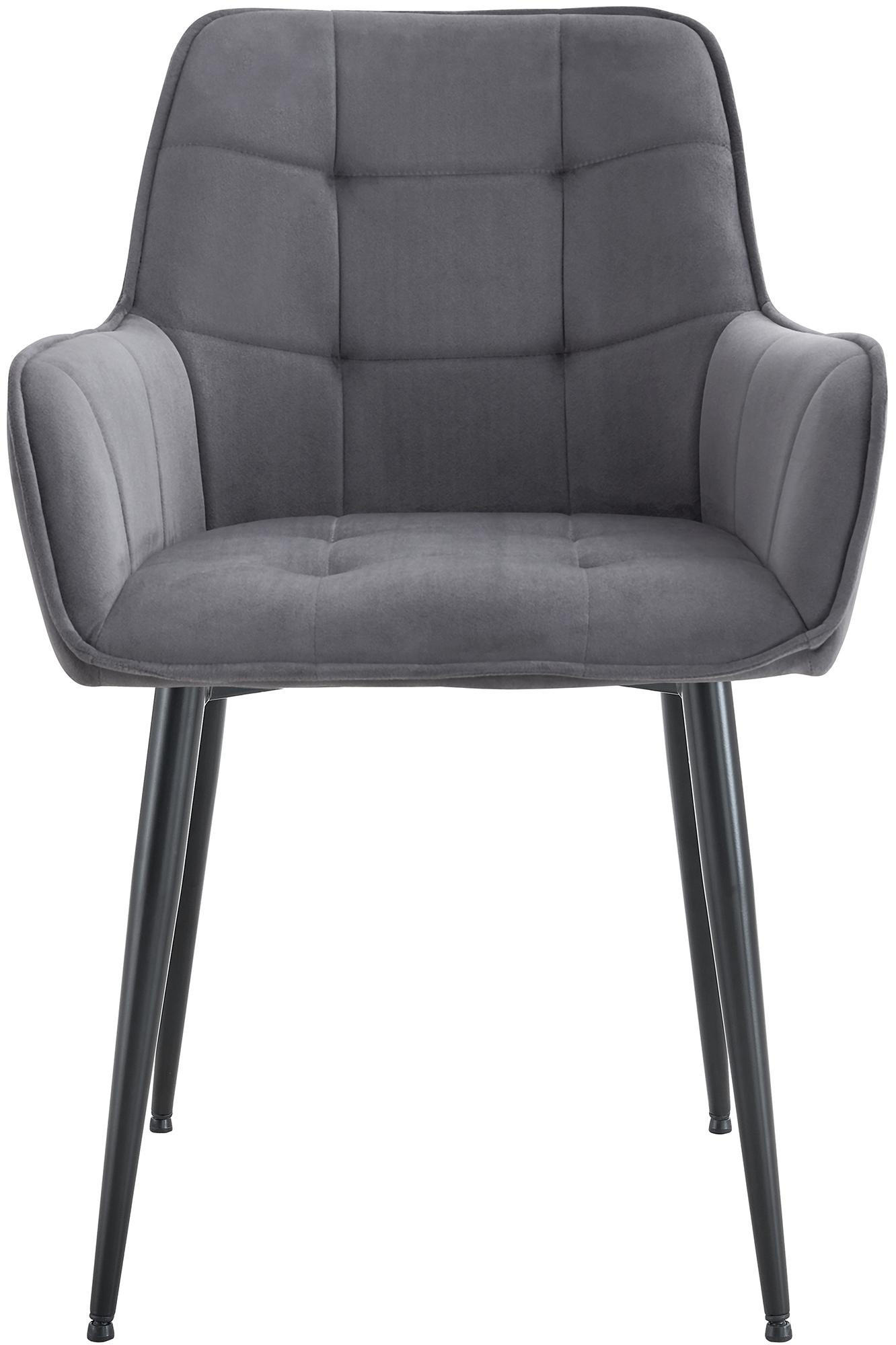 Thumbnail - Deluke Esszimmerstuhl, Dunkelgrau, Textil, 58x86x62 cm, Esszimmer, Stühle, Esszimmerstühle, Vierfußstühle