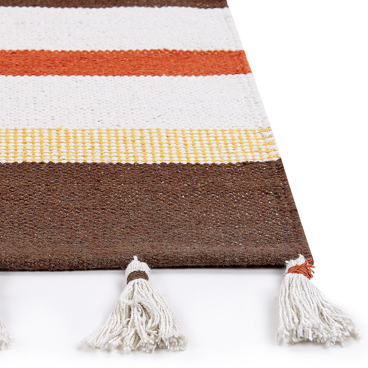 TEPPICH geflochten Hisarli 230/160 cm - Braun, Textil (160/230cm) - Beliani