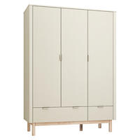 OMARA 3 vrati Miloo Šampanjec - bež, leseni material (144/198/52.5cm) - Petits-meubles