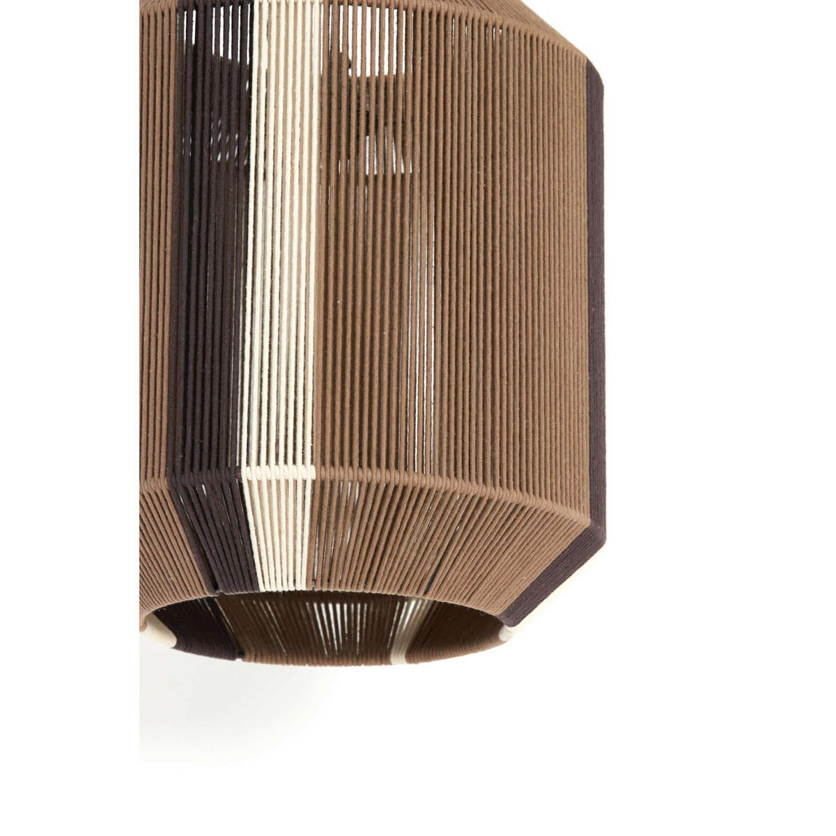 HÄNGELAMPE Kozana Braun 36/36/43 cm - Braun, Textil (36/36/43cm) - Light & Living