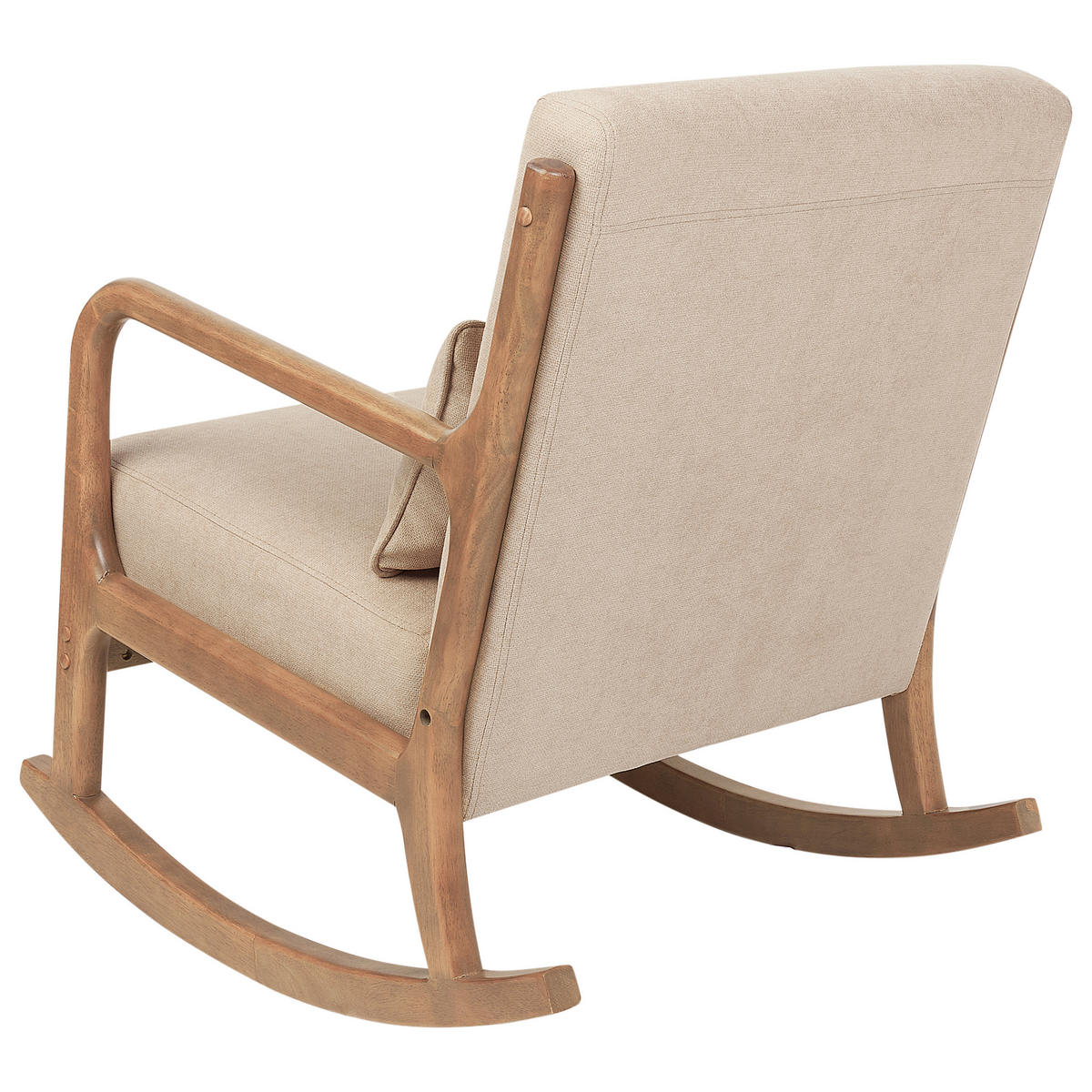 SCHAUKELSESSEL Stoff Beige Skovde - Hellbraun/Beige, Textil (66/82/79cm) - Beliani
