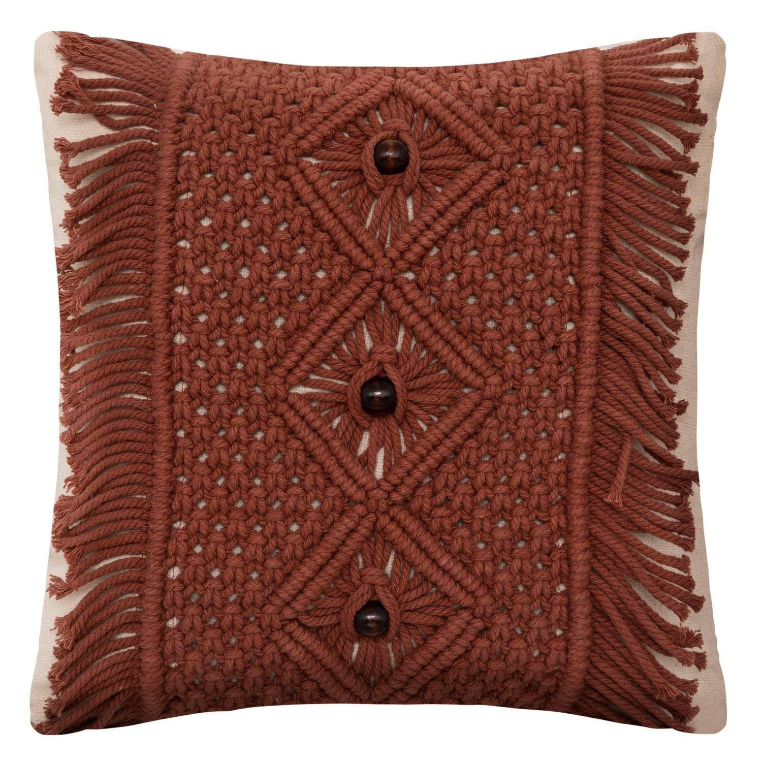 ZIERKISSEN Ali 40/40 cm - Rot, Naturmaterialien (40/40cm) - Atmosphera Createur d´interieur