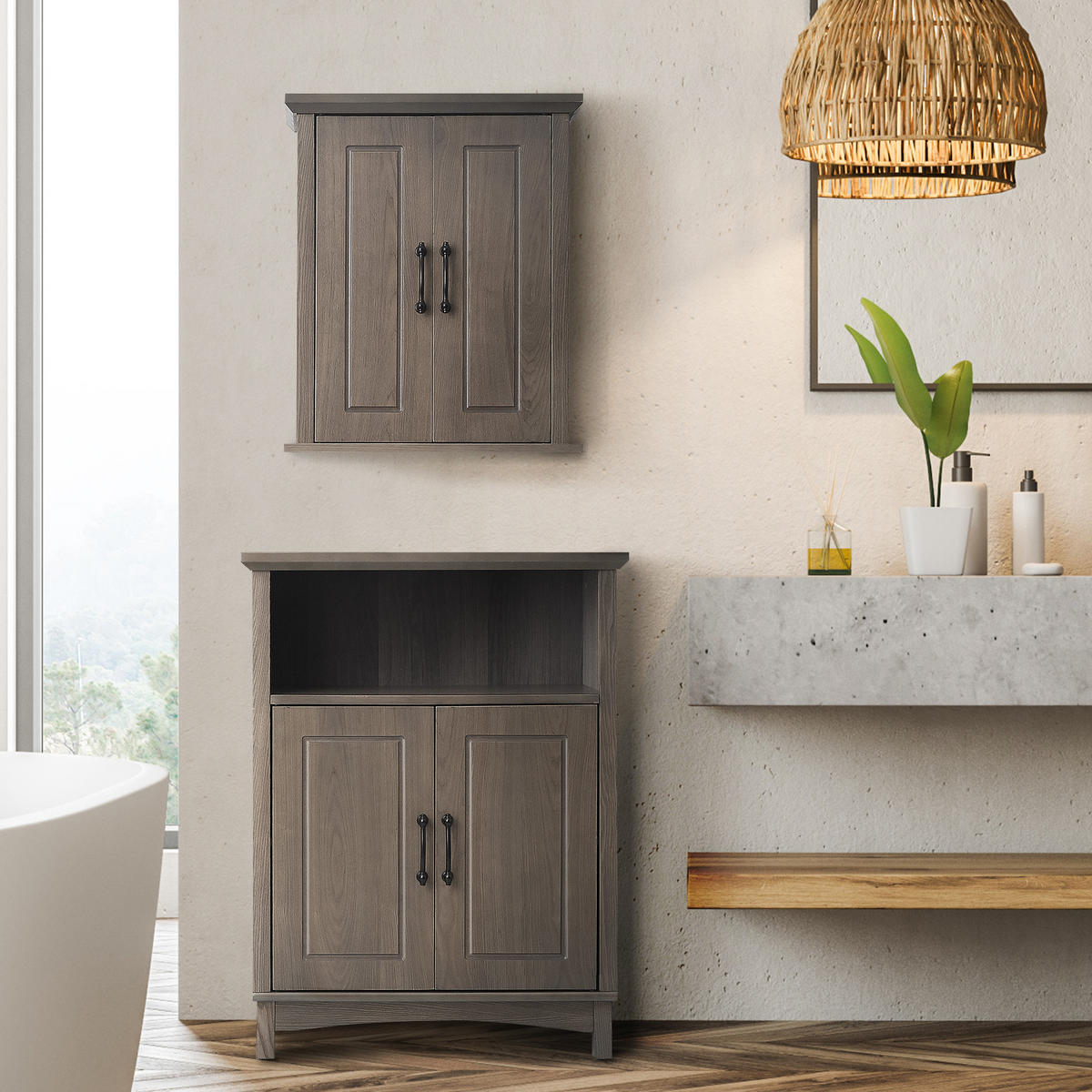 HÄNGESCHRANK Bräunen - Braun, Holzwerkstoff (50.8/61/61cm) - Teamson Home