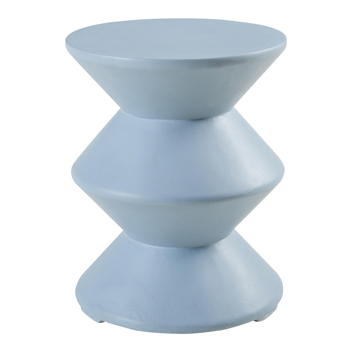 ODKLÁDACÍ STOLEK Kyppeslo - světle modrá, kámen (36.5/36.5/47cm) - [en.casa]