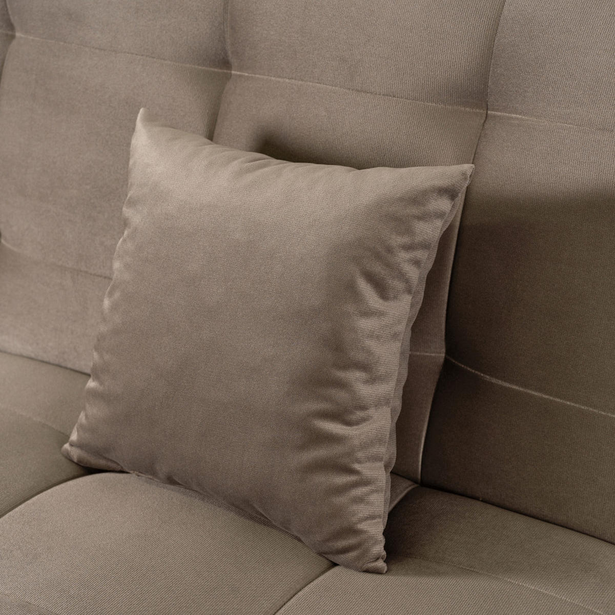 SOFA LIMA ausziehbar mit Schlaffunktion Beige - Braun, Holz/Textil (186/95/84cm) - makarowski meble