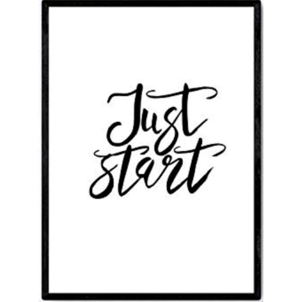POSTER Starten Sie Einfach A3 Rahmenlos - Klar, Papier (29.7/5/42cm) - Nacnic