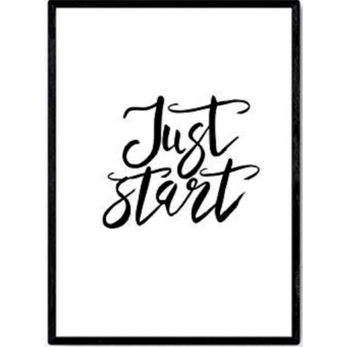 POSTER Starten Sie Einfach A3 Rahmenlos - Klar, Papier (29.7/5/42cm) - Nacnic