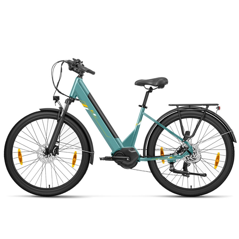 E-BIKE Touroll Urbano 3 – Leistungsstarker Mittelmotor für mühelose Fahrten - Blau, Metall (80cm)
