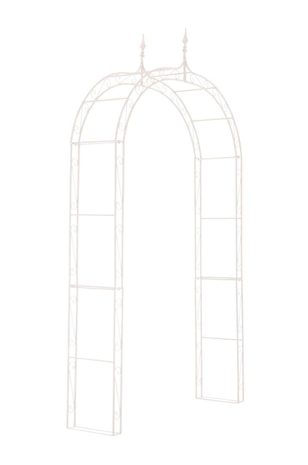 ROSENBOGEN Metall Weiß - Weiß, Metall (147/264/37cm) - CLP
