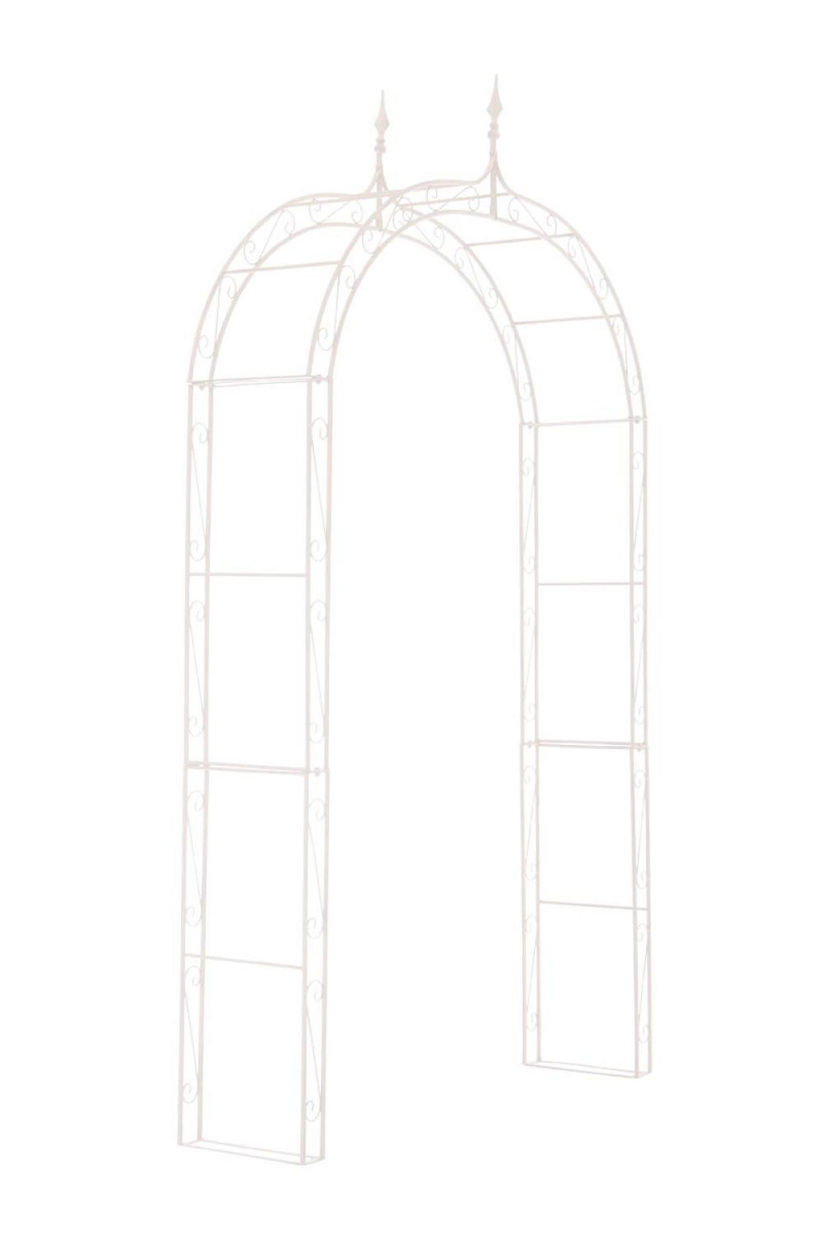 ROSENBOGEN Metall Weiß - Weiß, Metall (147/264/37cm) - CLP