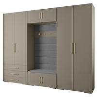 GARDEROBEN-SET 236,7/300/47 - Kaschmir/Goldfarben, Holz/Metall (300/236.7/47cm) - Abiks Möbel