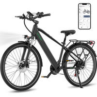 E-BIKE BK7S PRO 27,5 Zoll , ideal für Körpergrößen von 170 bis 195 cm - Schwarz, Metall (84cm) - HITWAY