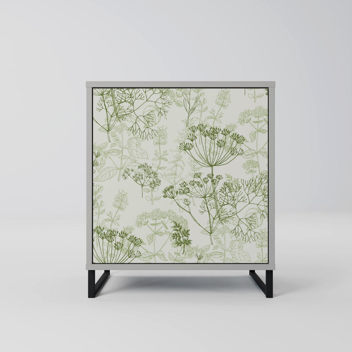 SIDEBOARD FENNEL BALDACHIN, Grau, 57,5x42x57,5 cm, Ohne Füße - Multicolor/Grau, Holzwerkstoff (57.5/57.5/42cm) - SpaceRebels