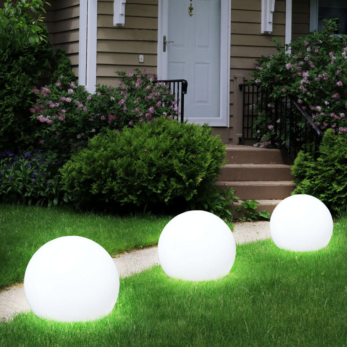 LED AUSSENLEUCHTE Silber Spritzwassergeschützt - Silberfarben, Kunststoff (8.5/8.5/60cm)