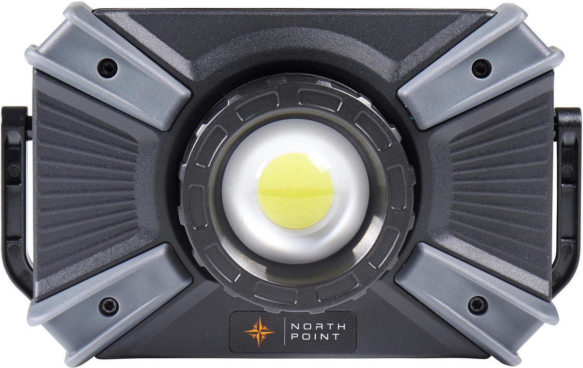LED-AKKU-BAUSTRAHLER - 4400mAh mit USB Powerbank-Funktion und Leuchtfokussierung, 2er-Set - Schwarz, Kunststoff (6.2/17.8/10.9cm) - Northpoint