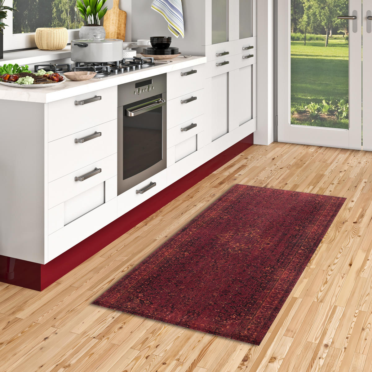 KÜCHENLÄUFER TEPPICH TRENDY ORIENT BORDÜRE - Rot, Textil (60/150cm) - Pergamon