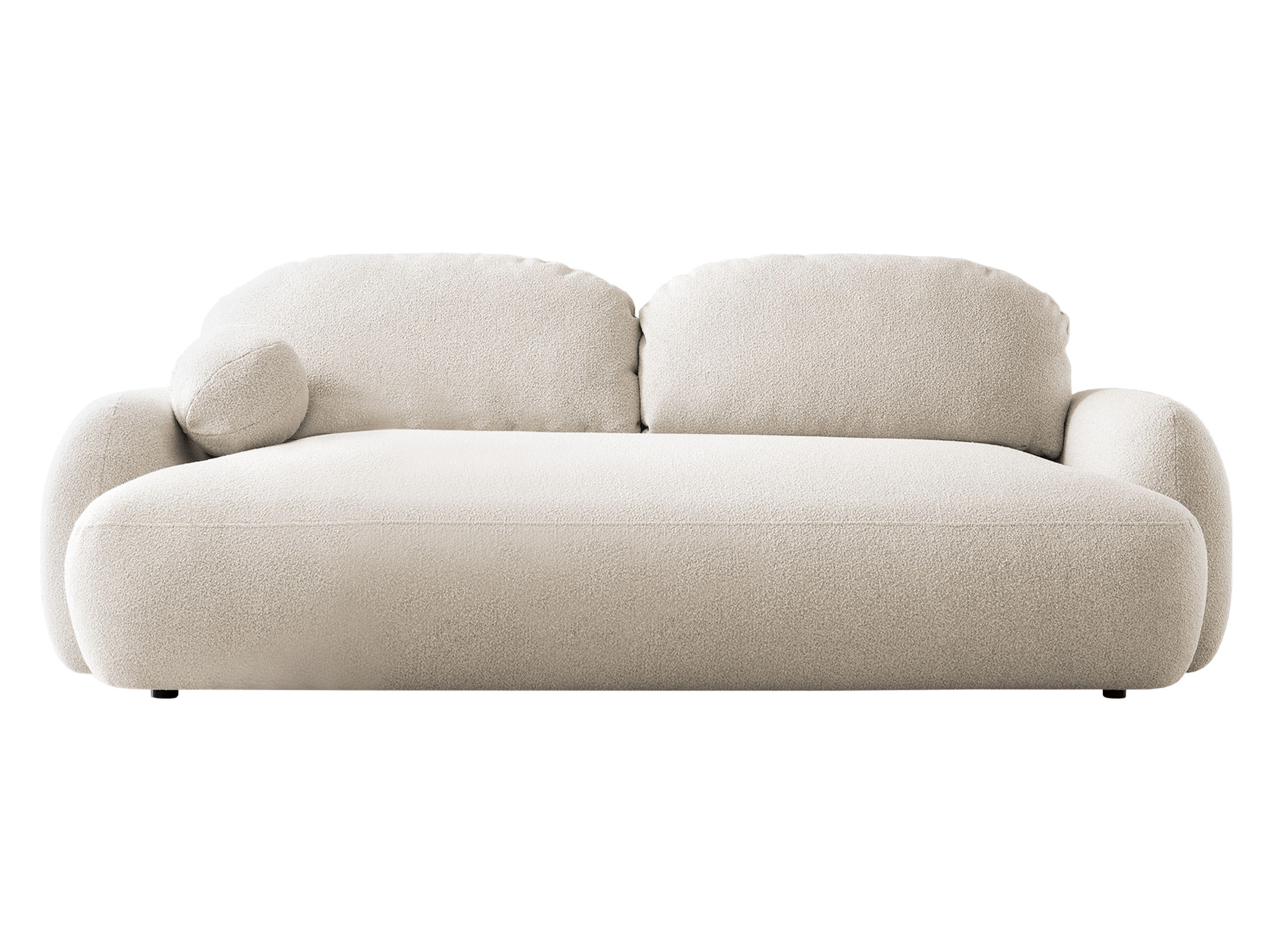 SCHLAFSOFA Mayo - Creme/Schwarz, Holzwerkstoff/Kunststoff (256/85/115cm) - MIRJAN24