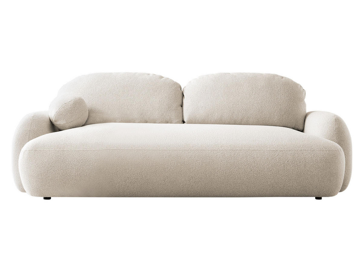 SCHLAFSOFA Mayo - Creme/Schwarz, Holzwerkstoff/Kunststoff (256/85/115cm) - MIRJAN24