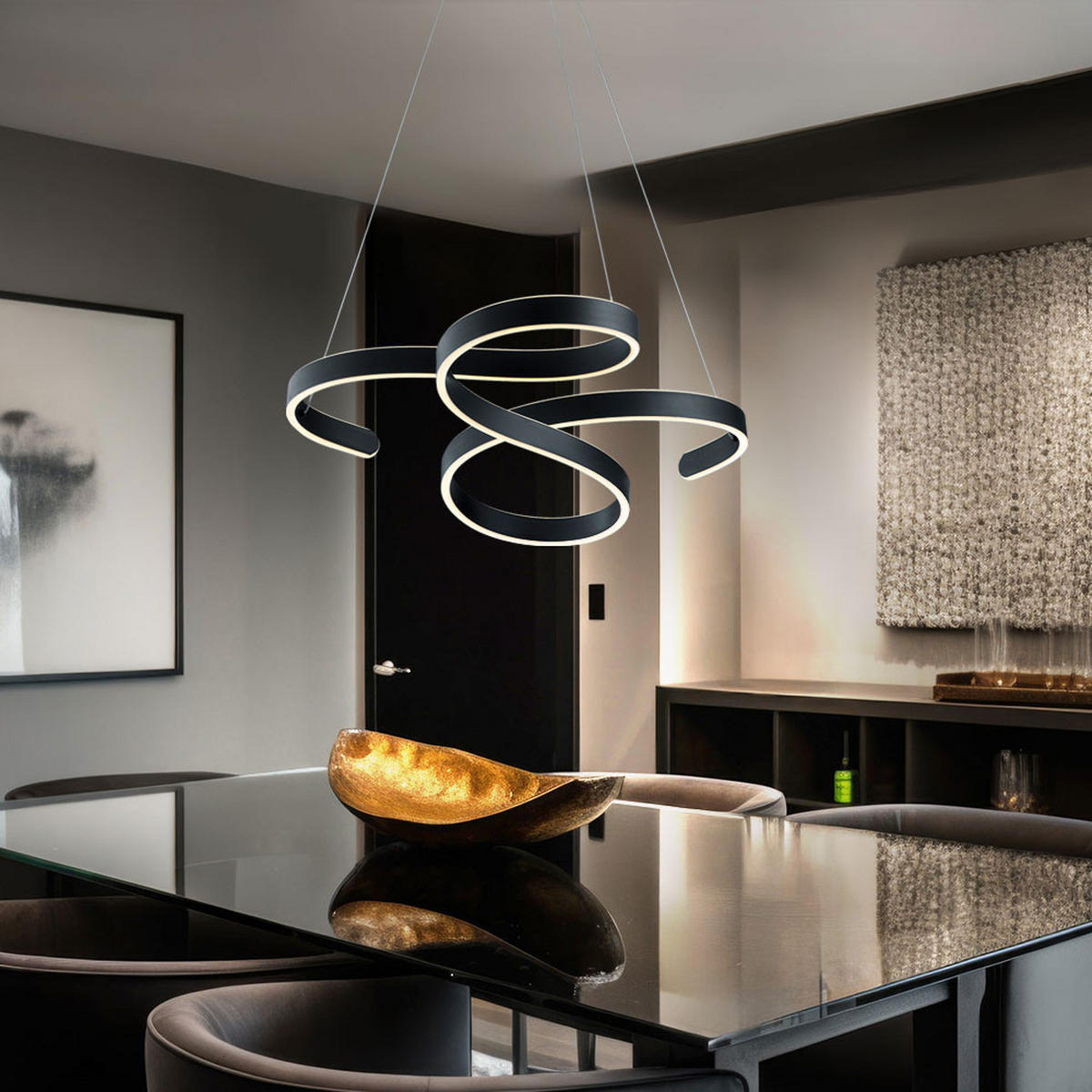 LED HÄNGELEUCHTE Francis Anthrazit - Anthrazit, Metall (72/68/150cm)