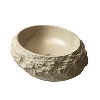 AUFSATZBECKEN Beige 45/32/15 cm - Beige, Holz (45/15/32cm) - PANGIVO