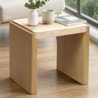 COUCHTISCH Holz mit Travertin-Optik, 49 × 40 × 46 cm - Braun, Holzwerkstoff (40/49/46cm) - Hometopia