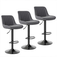 BARHOCKER 3er Set drehbar höhenverstellbar dunkelgrau - Grau, Kunststoff (46/109/37cm)