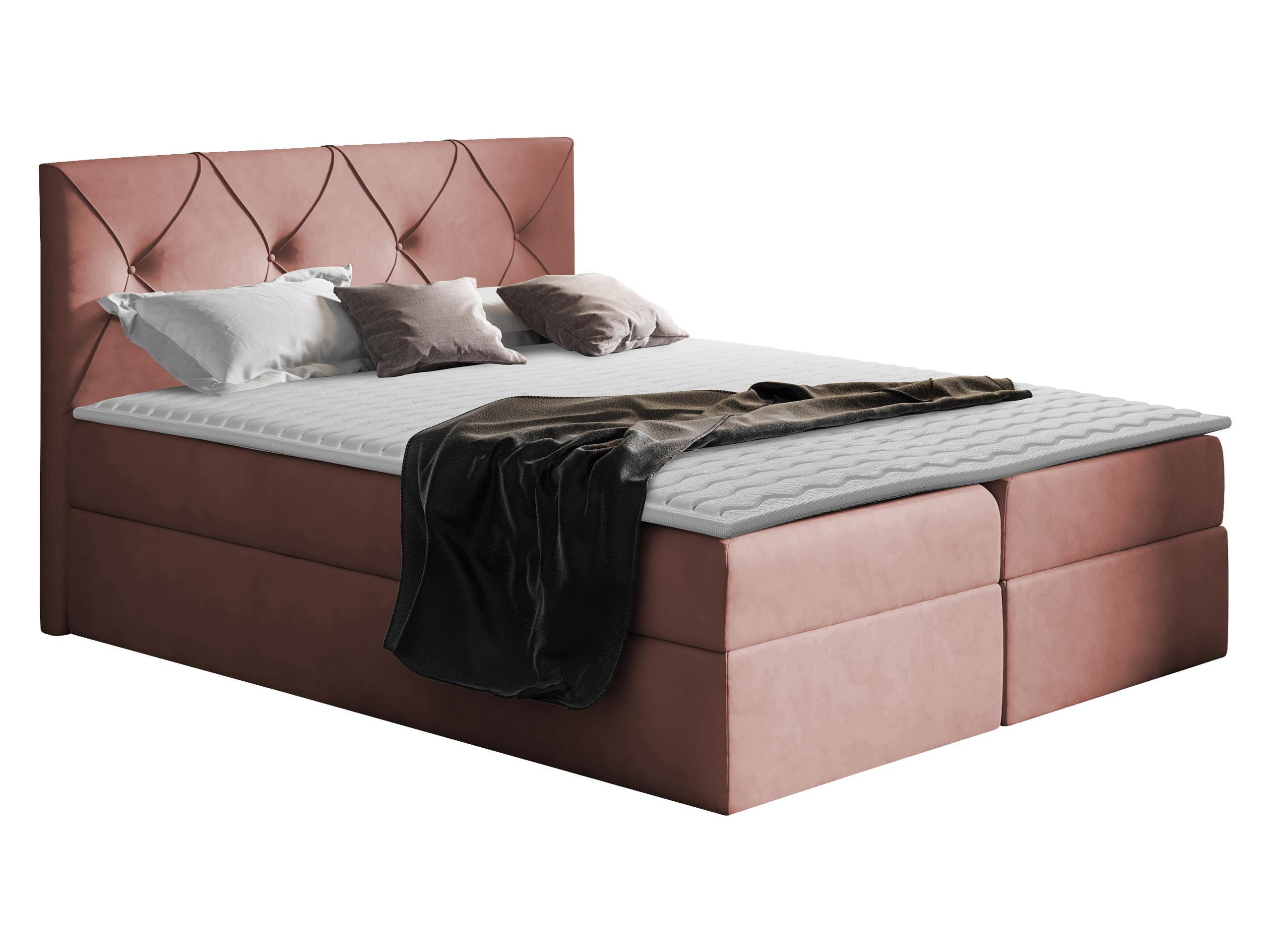 BOXBETT Crystal - Rosa, Holz (180/200cm) - MIRJAN24