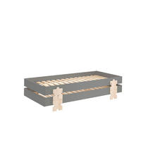 STAPELBETT (2er Set) Karlene 204x48x94 aus MDF in Grau - Grau, Holzwerkstoff (90/200cm) - 58aufmkessel