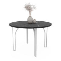 AUSZIEHTISCH ASTRO 100/76 cm, Weiß / Grau - Weiß/Grau, Holzwerkstoff/Metall (100/100/76cm) - Idohome