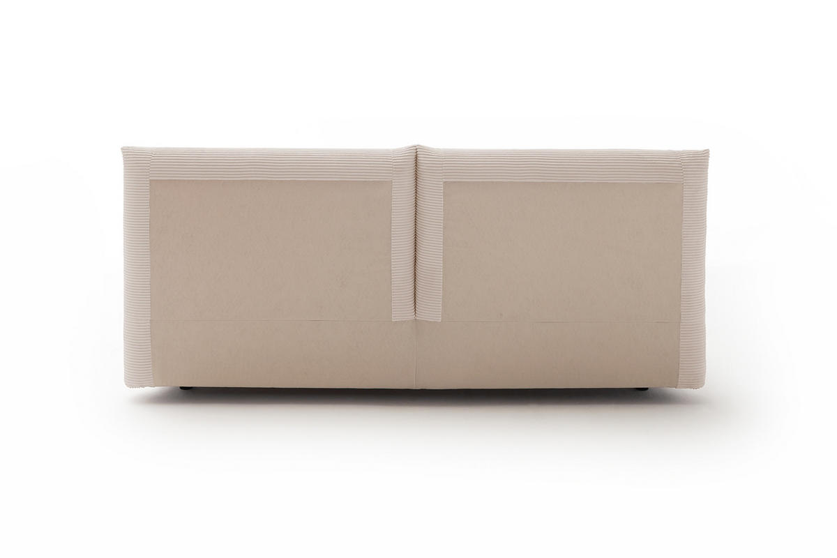 POLSTERBETT HENRY Taupe Cord - Taupe/Schwarz, Textil (140/200cm) - KAWOLA