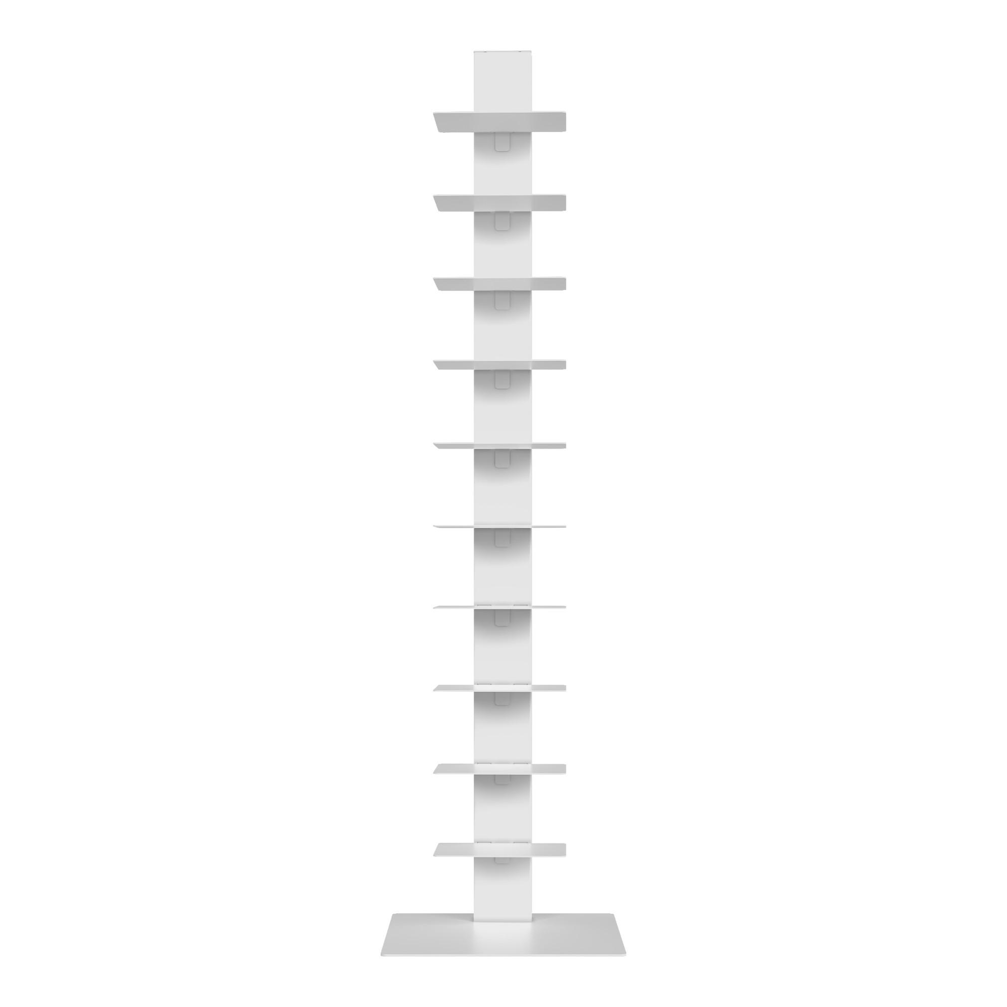Thumbnail - [en.casa] Bücherregal, Weiß, Metall, 39x150x39 cm, Wohnzimmer, ,