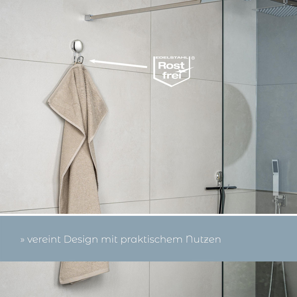 BADZUBEHÖR Starter-Set MOON-LOC 6tlg. - Edelstahlfarben, Metall (8.9/10.7/10cm) - bremermann