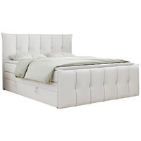 BOXSPRINGBETT PREMIUM 11 KING 140/200 Weiß Kunstleder - H4 - Weiß, Holz/Textil (140/200cm) - MKS