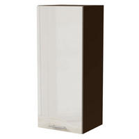 HÄNGESCHRANK Brerra W4/40 Lava / RAL 9001 creme Hochglanz 40 / 32,5 / 96cm - Dunkelgrau/Creme, Holz/Holzwerkstoff (40/96/32.5cm) - Feldmann-Wohnen