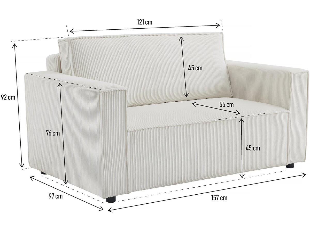 SCHLAFSOFA Grenelle Beige - Beige, Textil/Metall (157/76/97cm) - Habitat Garten